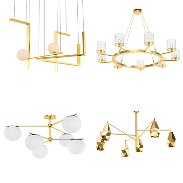 Modern Chandelier Collection 3D model image 1 