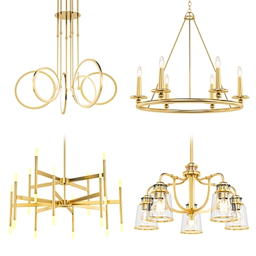 Title: Modern Chandeliers Collection 3D model image 1 