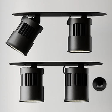 Sleek Ceiling Light Fixture 3D model image 1 