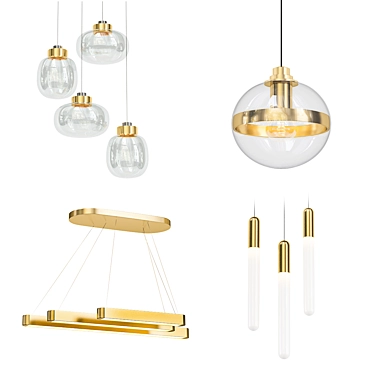 Modern Chandelier Collection 3D model image 1 