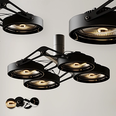 Nomad 4XLED GE Ceiling Spotlight 3D model image 1 