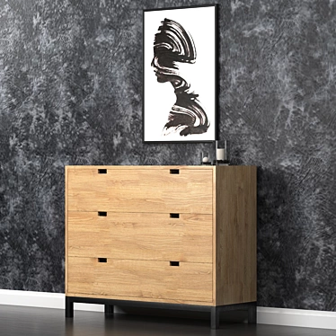 Stylish Loft Chest of Drawers 3D model image 1 