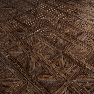 Modular Gordon Dark Oak Parquet 3D model image 1 