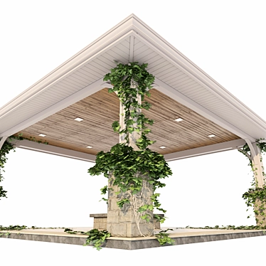 Versatile Gazebo Model, 3ds Max-Compatible 3D model image 1 