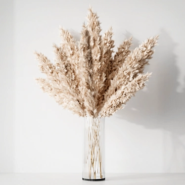 Luxurious Pampas Grass Décor 3D model image 1 