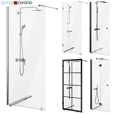 Svedbergs Set 86: Stylish Shower Collection 3D model image 1 