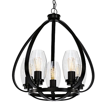 Kichler Tuscany 22" Chandelier: Elegant Oiled Bronze 3D model image 1 