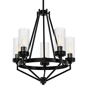 Kane 18: Elegant Bronze Chandelier 3D model image 1 