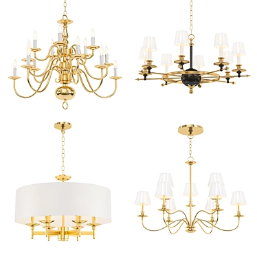 Modern Chandelier Collection 3D model image 1 