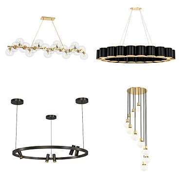 Modern Chandeliers Collection 3D model image 1 