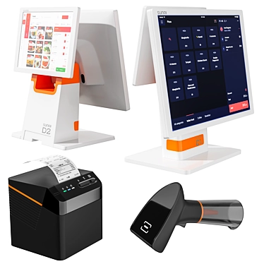 Sunmi Cashier: Sleek and Efficient 3D model image 1 