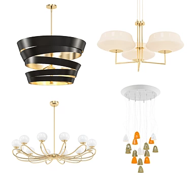 Modern Chandelier Collection 3D model image 1 