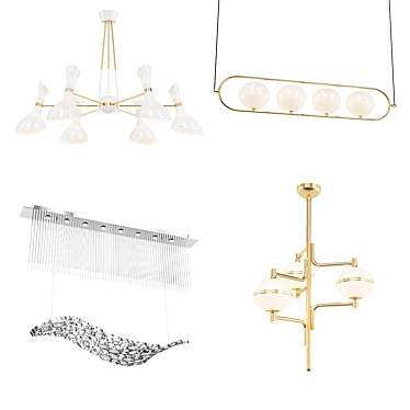 Modern Chic Chandeliers Collection 3D model image 1 