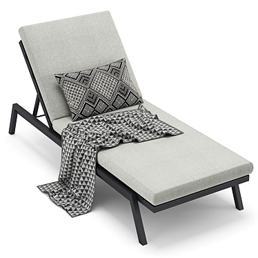 Elegant Palma Chaise: Ultimate Outdoor Comfort 3D model image 1 