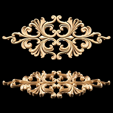 Classical Empire Style Carving Trim 3D model image 1 