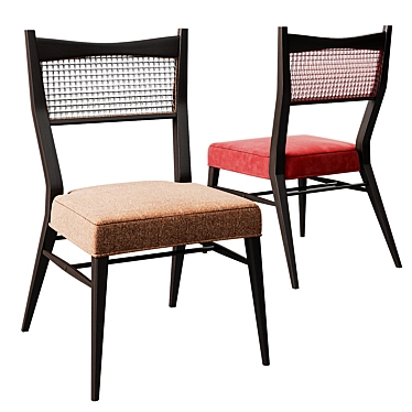 Elegant Irwin Collection Dining Chair 3D model image 1 