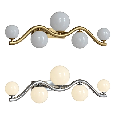 Modern Uva Sconce: MOD059WL-05G 3D model image 1 