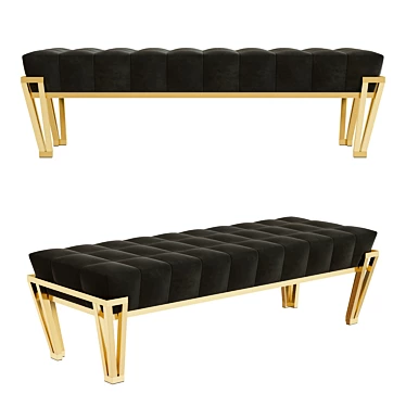 Nubian Ottoman: Stylish and Versatile Daybed 3D model image 1 