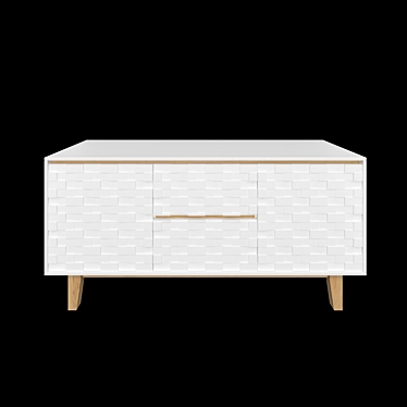 Laser-Patterned Comoda: Stylish Indoor Decor 3D model image 1 
