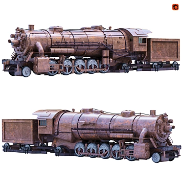 Realistic 3D Model Locomotive: High-quality, No Lighting 3D model image 1 