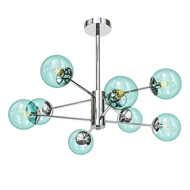 Elegant Ascot Glass Ceiling Chandelier 3D model image 1 