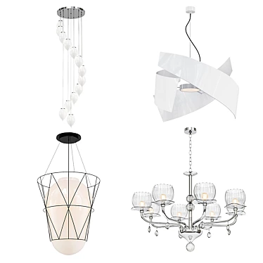 Modern Chandelier Collection 3D model image 1 