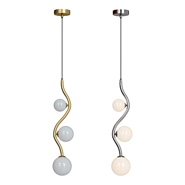 Modern Pendant Lamp Uva: MOD059PL-03CH and MOD059PL-03G 3D model image 1 