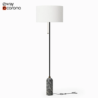 Modern Gubi Gravity Floor Lamp 3D model image 1 