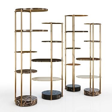Modular Bookshelf: Doge Design 3D model image 1 