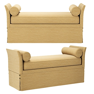 Kravet Salamanca Bench: Elegant and Versatile Seating 3D model image 1 