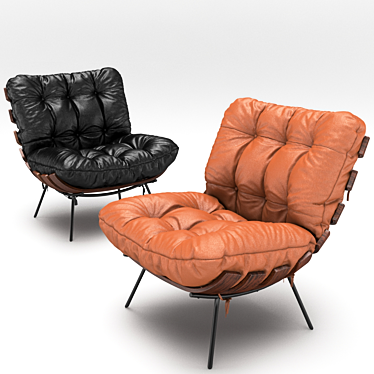Modern Costela Armchair: Sleek Design & Comfort 3D model image 1 