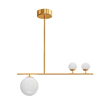VASTY01: Elegant Ball Shaded Pendant Light 3D model image 1 