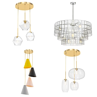 Modern Chandelier Collection 3D model image 1 