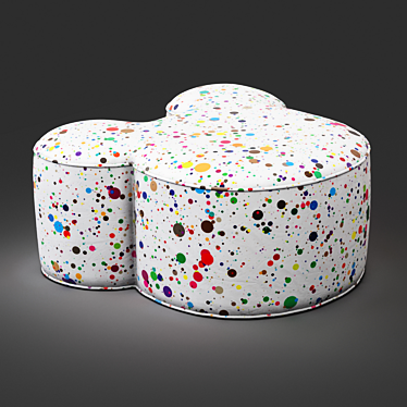 Whimsical Mickey Mouse Ottoman - Perfect for Disney Fans! 3D model image 1 