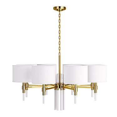 Elico pendant chandelier with white lampshades