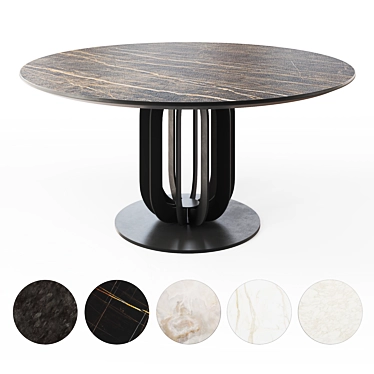Sleek Keramik Table: Elegant Design & Durable Finish 3D model image 1 
