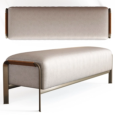 Elegant Arthur Bench: Exquisite Design 3D model image 1 