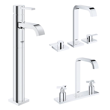 Elegant Grohe Allure Mixer Taps 3D model image 1 