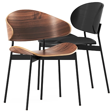 LUZ Chair: Contemporary Elegance in Wood 3D model image 1 