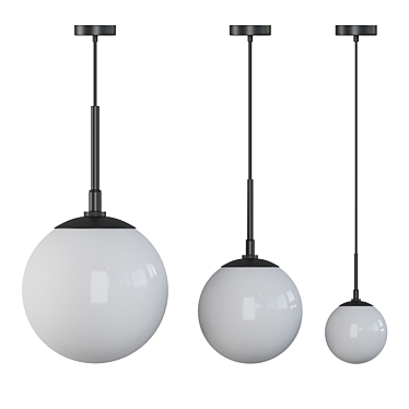 Modern Glass Pendant Light IOCO 3D model image 1 
