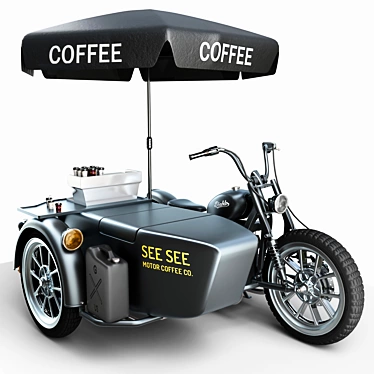 Ride & Roast: Motorcycle Coffee 3D model image 1 