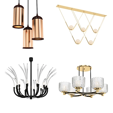 Modern Chandelier Collection 3D model image 1 