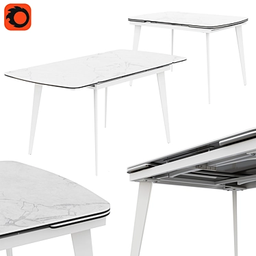 Eliot 120 High Gloss Ceramix Table 3D model image 1 