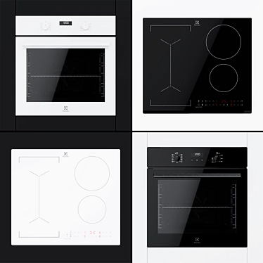 Electrolux OEE5H71Z & OEF5H70V: Sleek Oven & Hobs 3D model image 1 