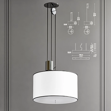 LEUKON Pendant Light: Sleek and Modern 3D model image 1 