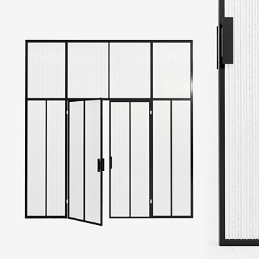 Versatile Glass Partition & Door 3D model image 1 