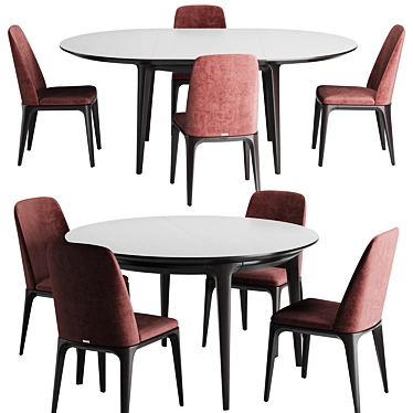 Versatile Folding Dining Table 3D model image 1 