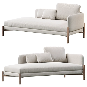 French Flair Chaiselongue 3D model image 1 