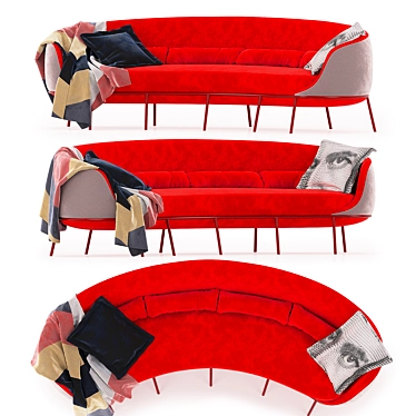 Modern Loft Nest Sofa: Stylish and Comfortable 3D model image 1 