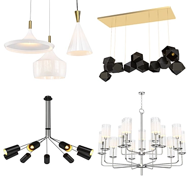 Contemporary Chandelier Collection 3D model image 1 